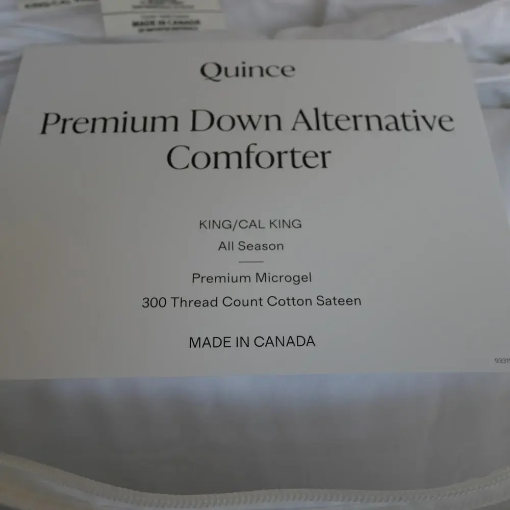 Quince All Season Premium Down Alternative Duvet Insert Comforter King NEW